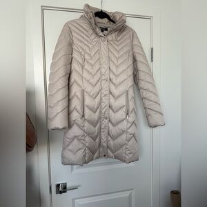 Kenneth Cole Women's Quilted Puffer Coat - Cream